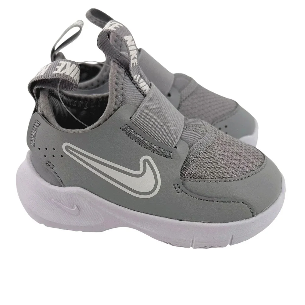 Nike Flex Runner 3 Toddler Shoes Grey White FN1478-001 Size 5C Slip On Sneakers